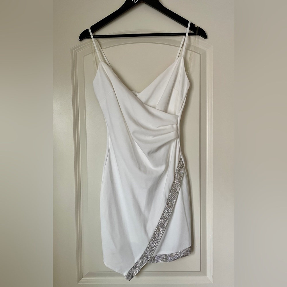 Shine In The Spotlight Rhinestone Dress | Bride-to-be | Bachelorette | White | S